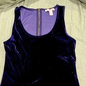Purple velvet dress